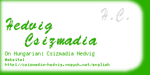 hedvig csizmadia business card
